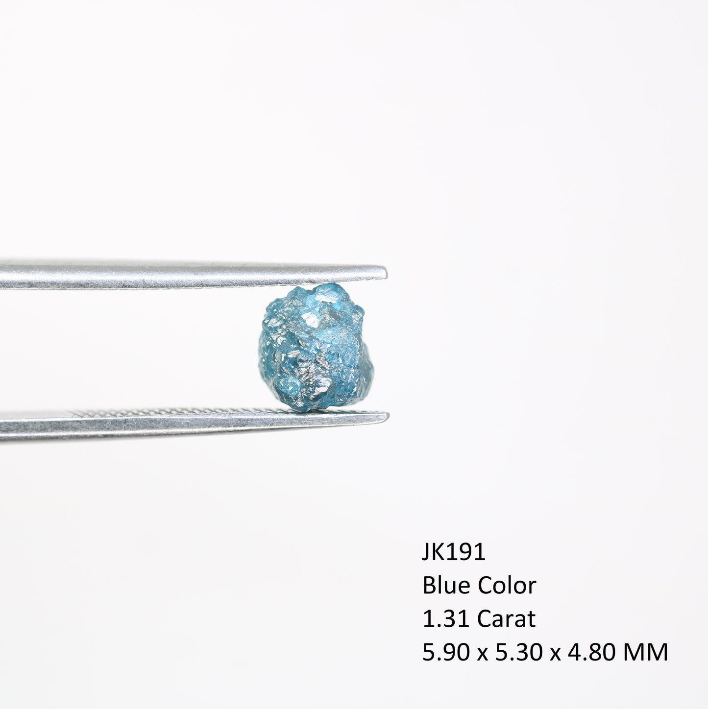 1.31 CT Raw Blue Rough Irregular Cut Diamond For Engagement Ring - JayKrishna Diamond