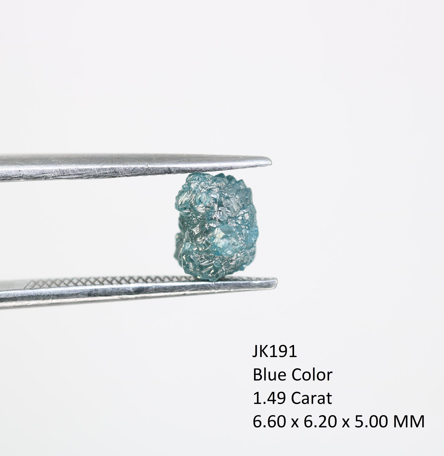 1.49 CT Blue Irregular Cut Raw Rough Diamond For Engagement Ring - JayKrishna Diamond