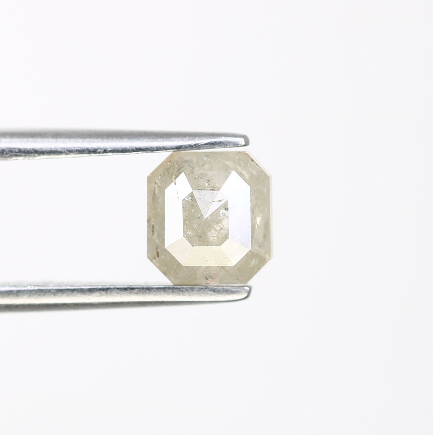 0.68 CT 5.20 MM Loose Grey Emerald Cut Natural Diamond For Engagement Ring - JayKrishna Diamond