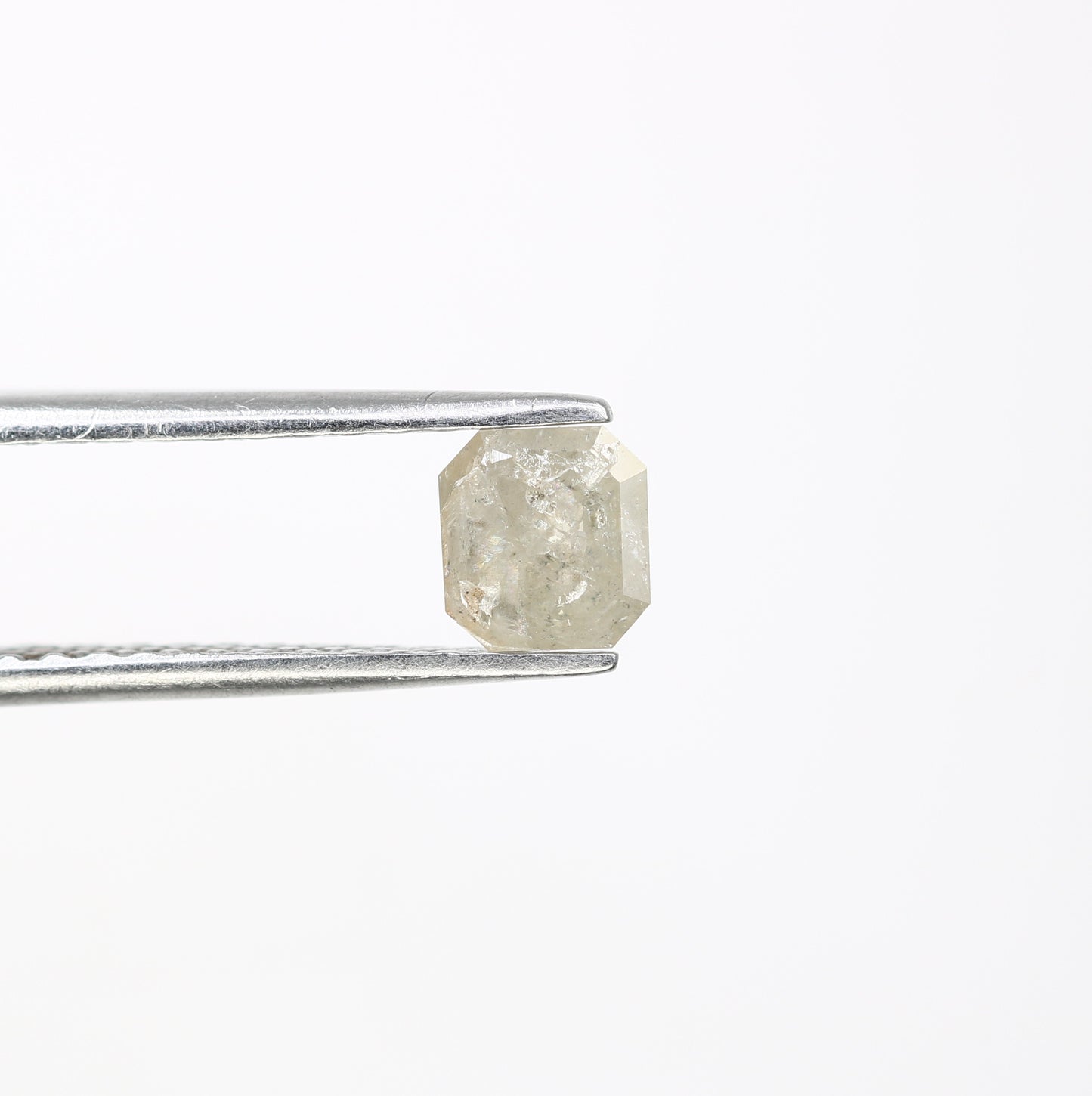 0.68 CT 5.20 MM Loose Grey Emerald Cut Natural Diamond For Engagement Ring - JayKrishna Diamond