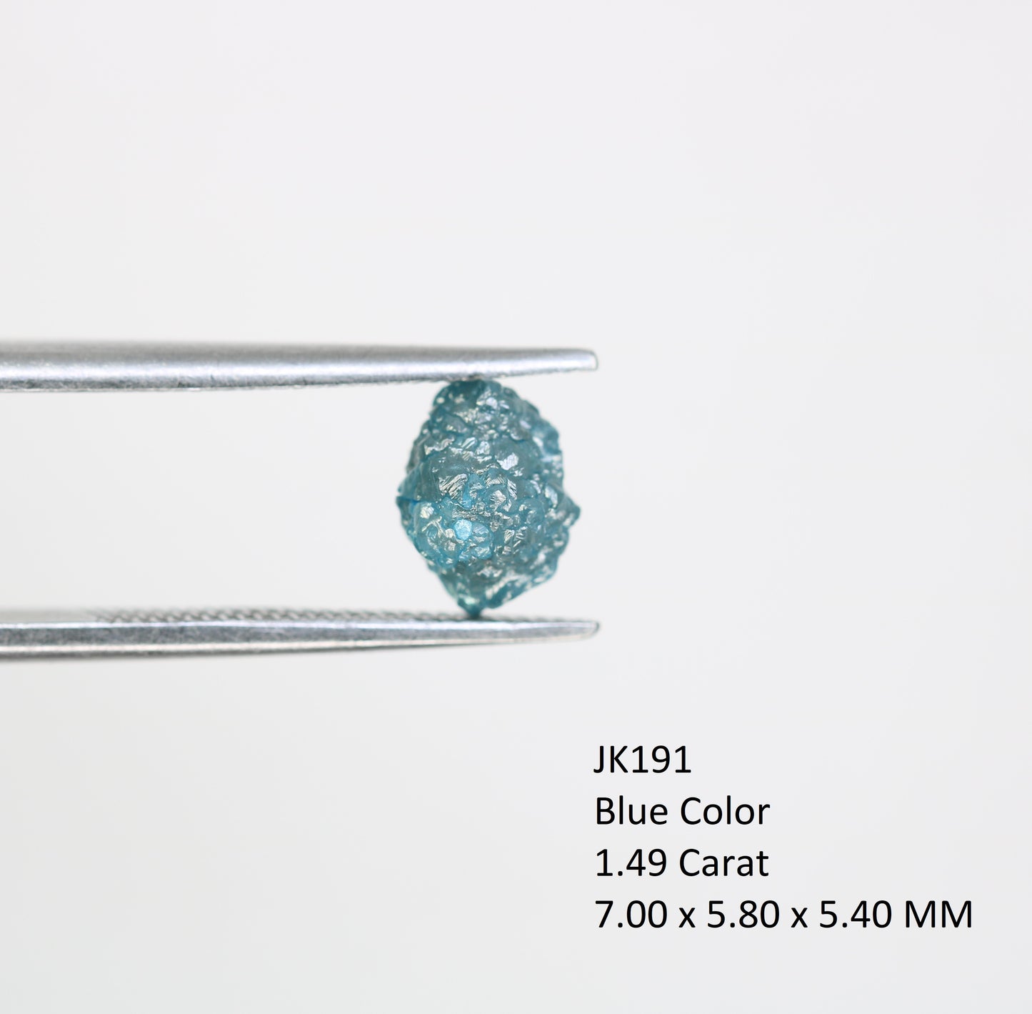 1.49 CT Rough Blue Irregular Cut Raw Diamond For Engagement Ring - JayKrishna Diamond