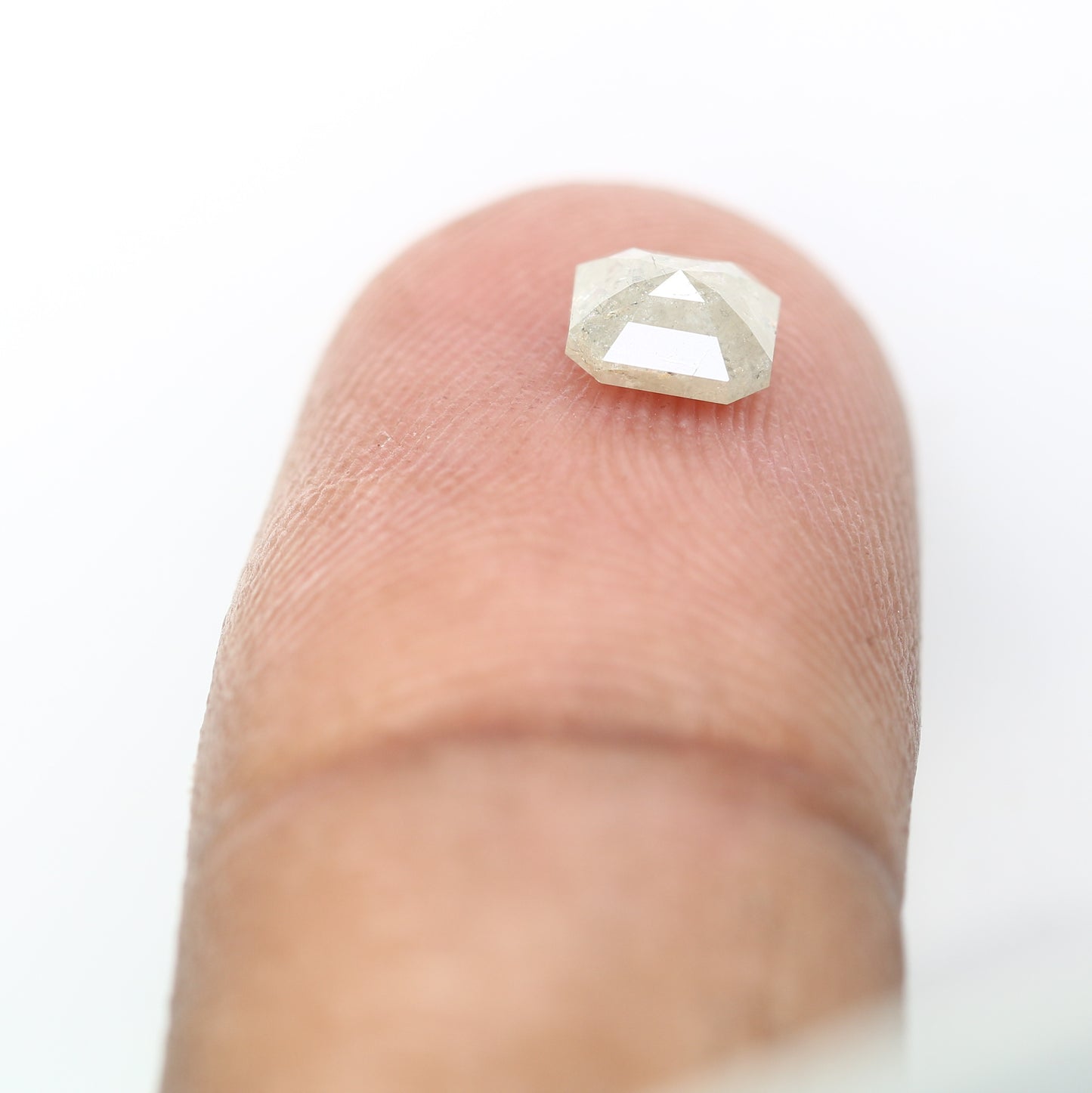0.68 CT 5.20 MM Loose Grey Emerald Cut Natural Diamond For Engagement Ring - JayKrishna Diamond