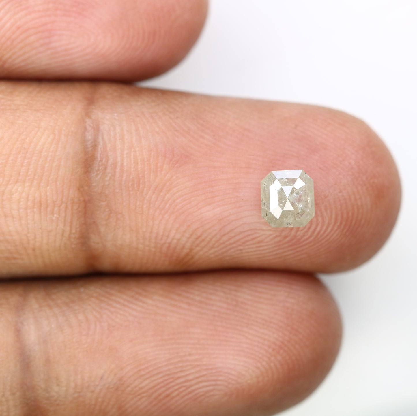 0.68 CT 5.20 MM Loose Grey Emerald Cut Natural Diamond For Engagement Ring - JayKrishna Diamond