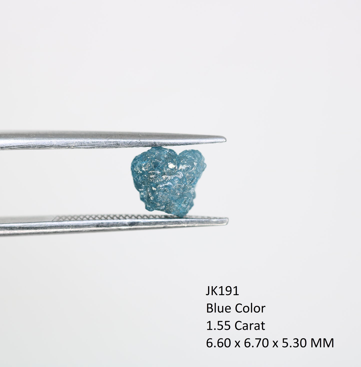 1.55 CT Rough Irregular Cut Blue Raw Diamond For Engagement Ring - JayKrishna Diamond