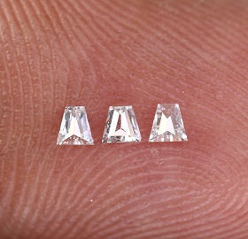 0.11 CT Tapered Cut Salt and Pepper Diamond for Engagements & Custom Jewelry - JayKrishna Diamond