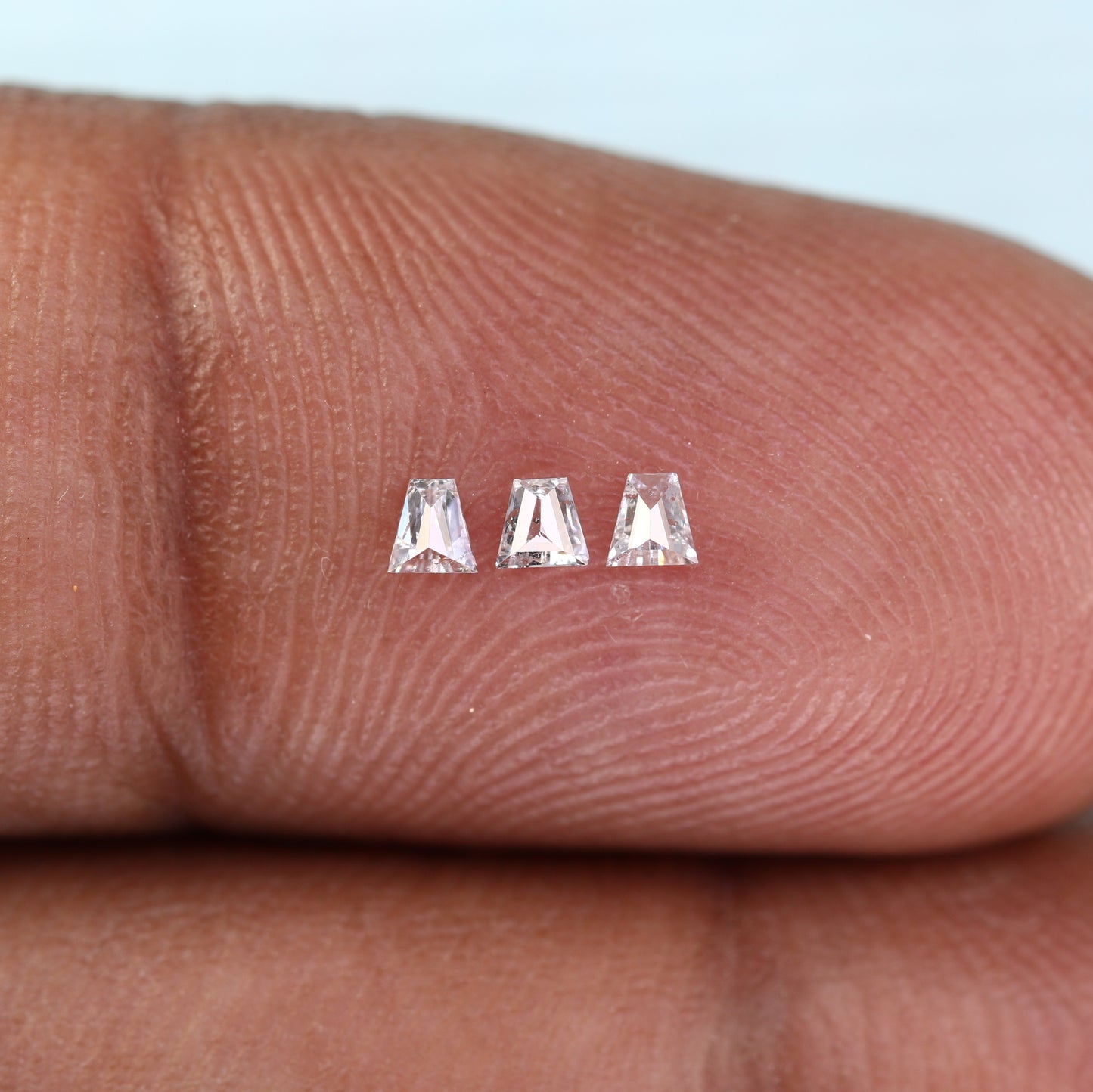 0.11 CT Tapered Cut Salt and Pepper Diamond for Engagements & Custom Jewelry - JayKrishna Diamond