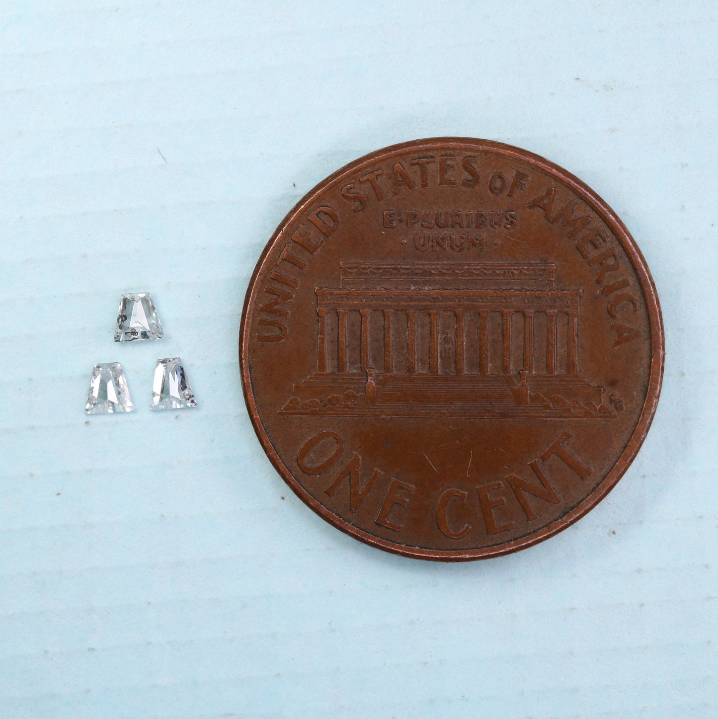 0.11 CT Tapered Cut Salt and Pepper Diamond for Engagements & Custom Jewelry - JayKrishna Diamond