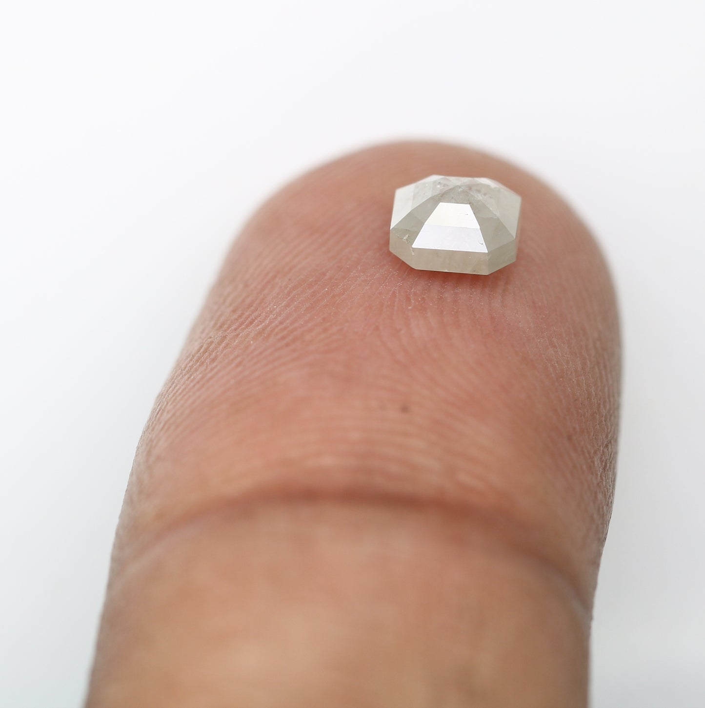 0.66 CT 4.80 MM Grey Emerald Shape Diamond for Engagement Ring - Unique Gemstone for Custom Bridal Jewelry Designs - JayKrishna Diamond