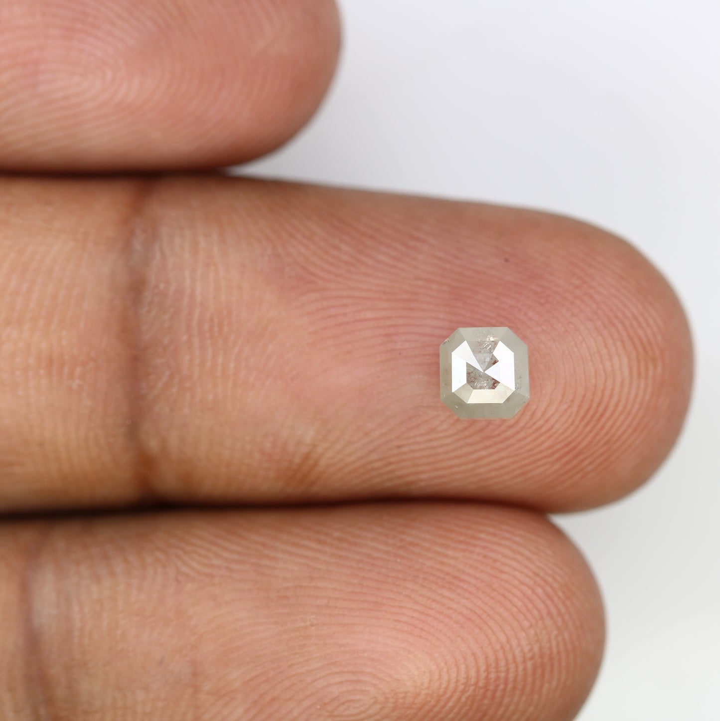 0.66 CT 4.80 MM Grey Emerald Shape Diamond for Engagement Ring - Unique Gemstone for Custom Bridal Jewelry Designs - JayKrishna Diamond