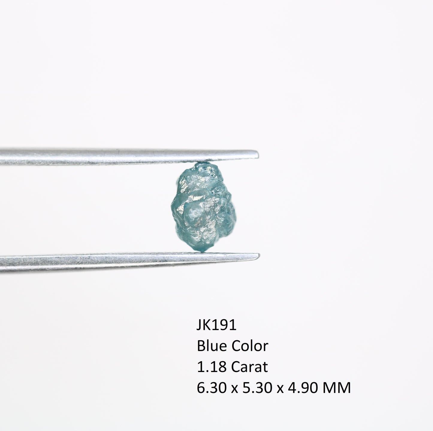 1.18 CT Uncut Rough Raw Blue Diamond For Engagement Ring - JayKrishna Diamond