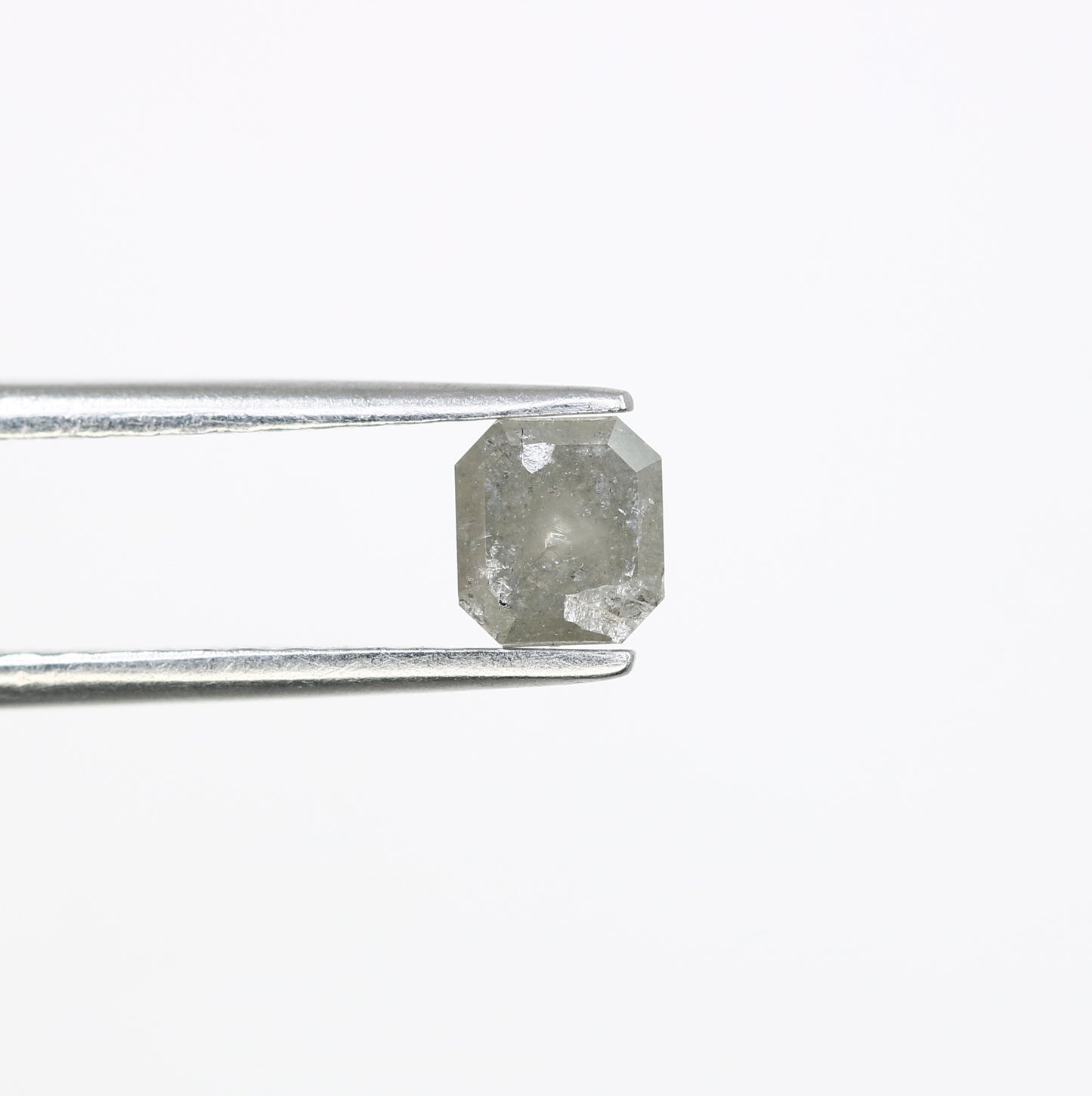 0.76 CT 4.90 MM Natural Loose Emerald Shape Grey Diamond For Engagement Ring - JayKrishna Diamond