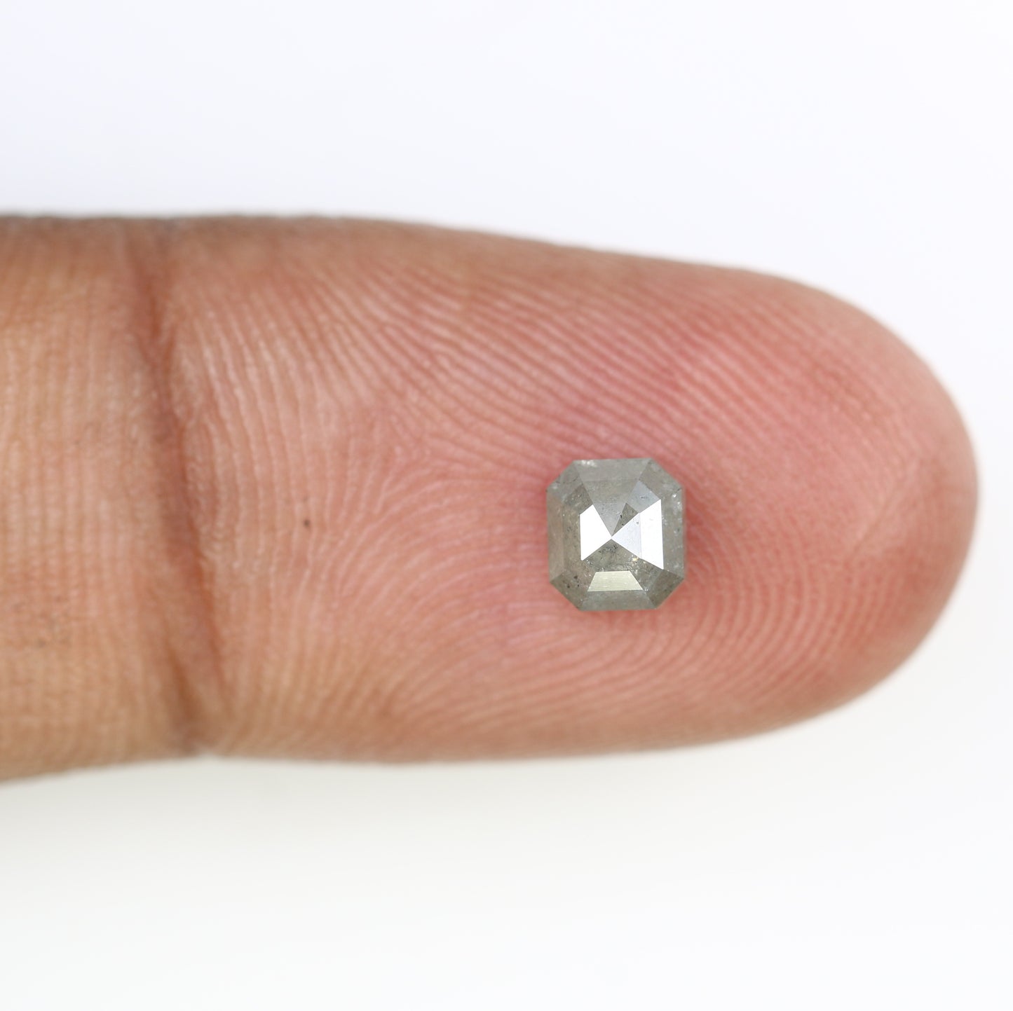 0.76 CT 4.90 MM Natural Loose Emerald Shape Grey Diamond For Engagement Ring - JayKrishna Diamond