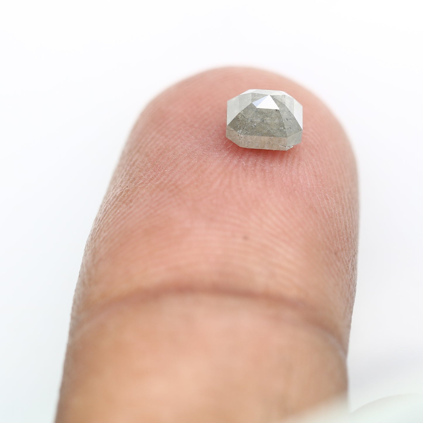0.76 CT 4.90 MM Natural Loose Emerald Shape Grey Diamond For Engagement Ring - JayKrishna Diamond