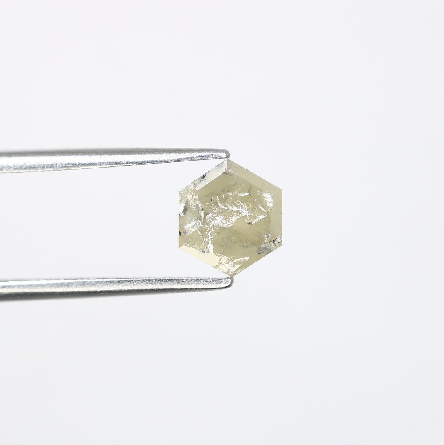0.71 CT Hexagon Cut Grey Natural Diamond For Engagement Ring - JayKrishna Diamond