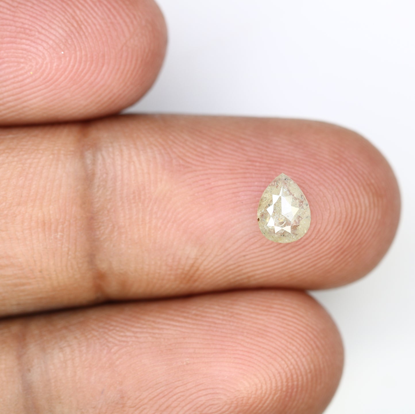 0.66 CT Natural Grey Pear Shaped Loose Diamond for Engagement Ring - Unique Gemstone for Custom Bridal Jewelry Designs - JayKrishna Diamond