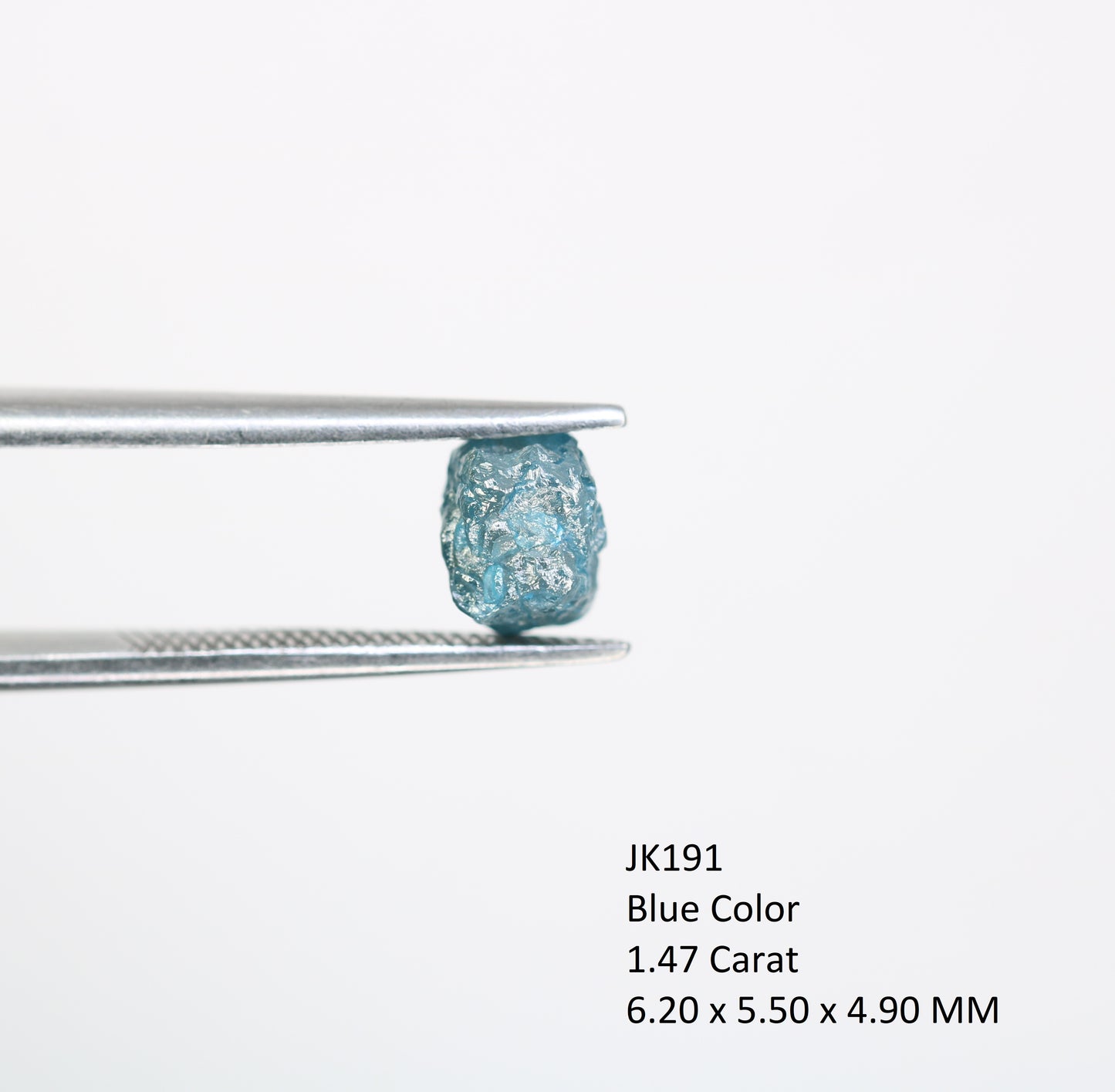 1.47 CT Blue Rough Raw Uncut Diamond For Engagement Ring - JayKrishna Diamond