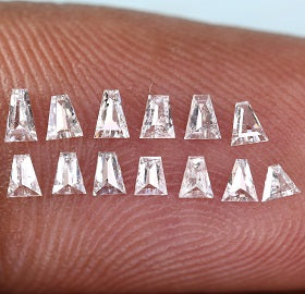 0.50 CT Salt and Pepper Tapered Shape Diamond For Engagement Ring - JayKrishna Diamond