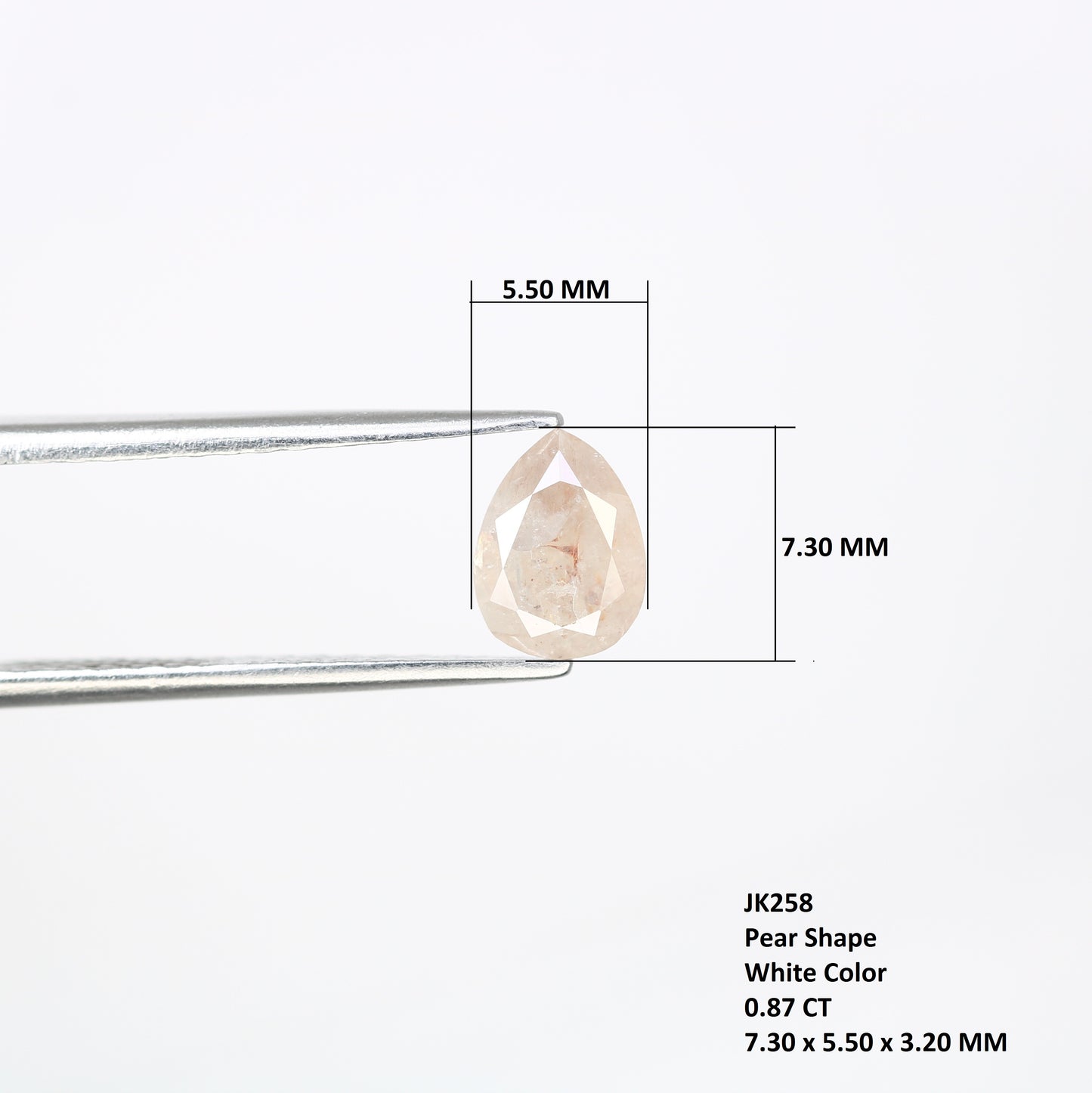 0.87 CT Natural Pear Shape White Diamond For Engagement Ring - JayKrishna Diamond