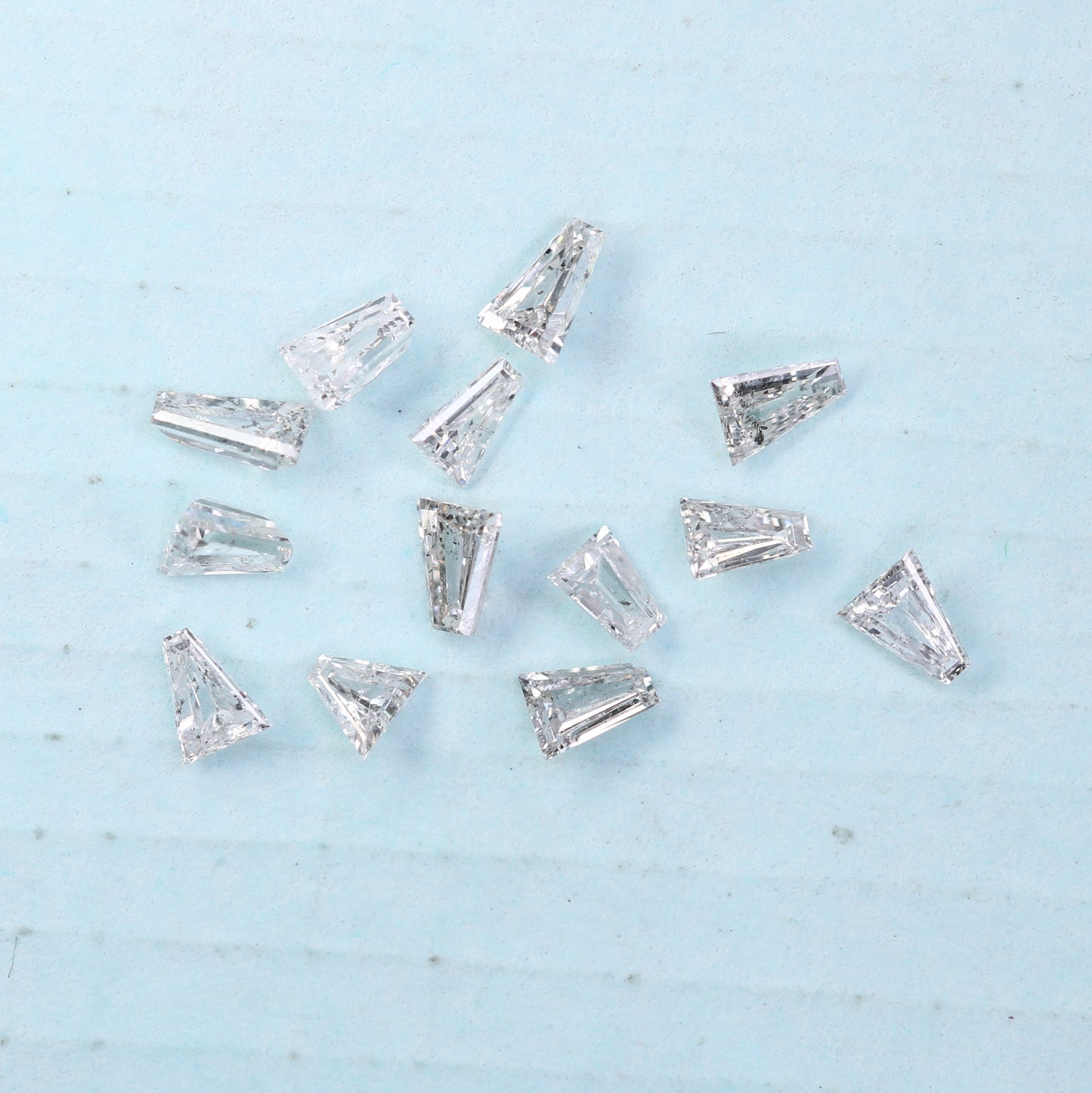 0.50 CT Salt and Pepper Tapered Shape Diamond For Engagement Ring - JayKrishna Diamond