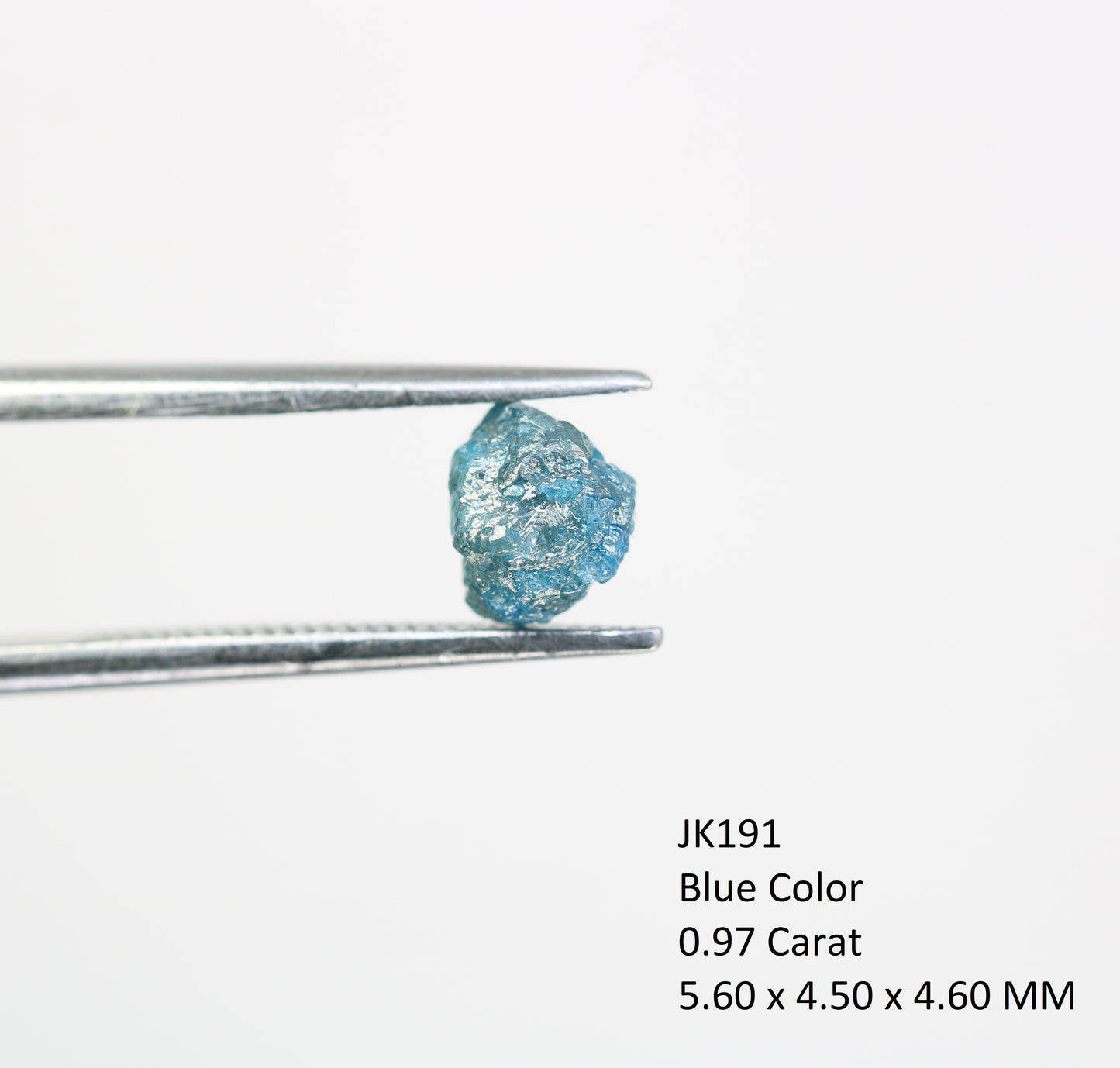 0.97 CT Irregular Cut Rough Raw Blue Diamond For Engagement Ring - JayKrishna Diamond