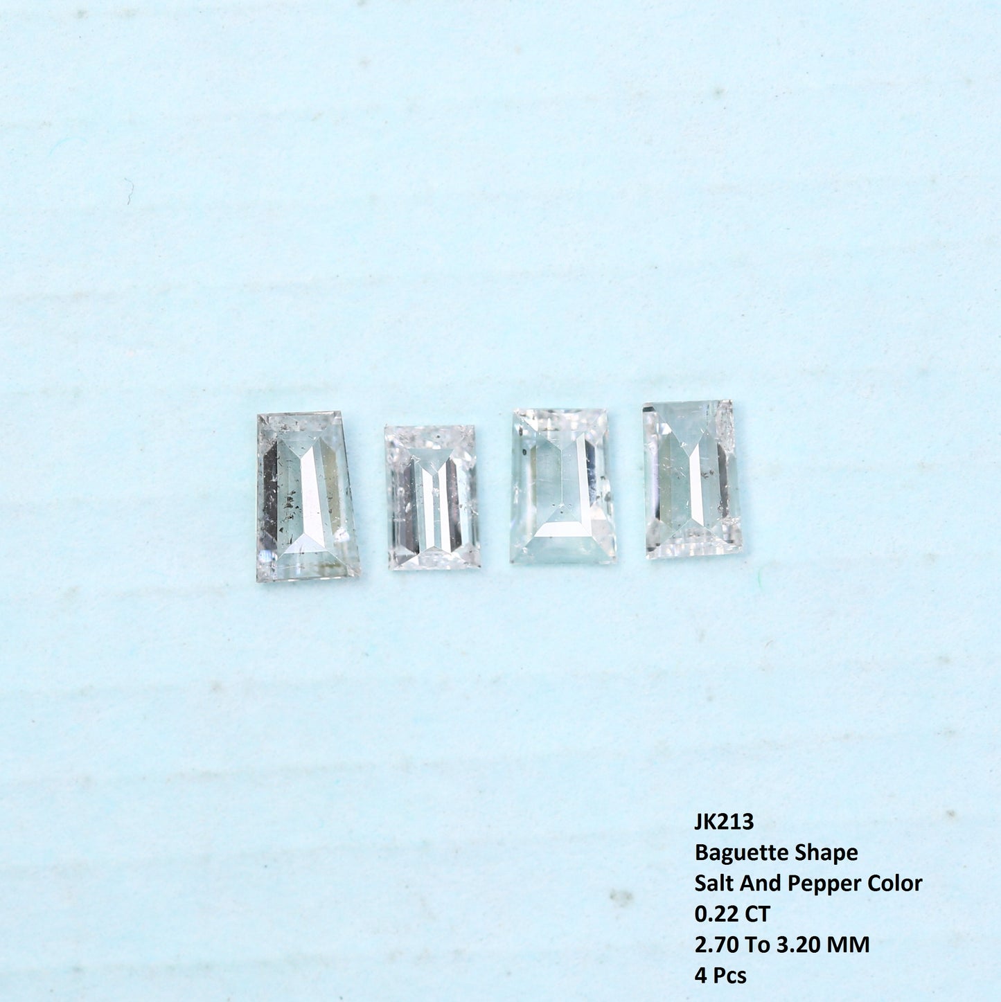 0.22 CT Salt and Pepper Baguette Cut Diamond – Ideal for Engagement Rings - JayKrishna Diamond