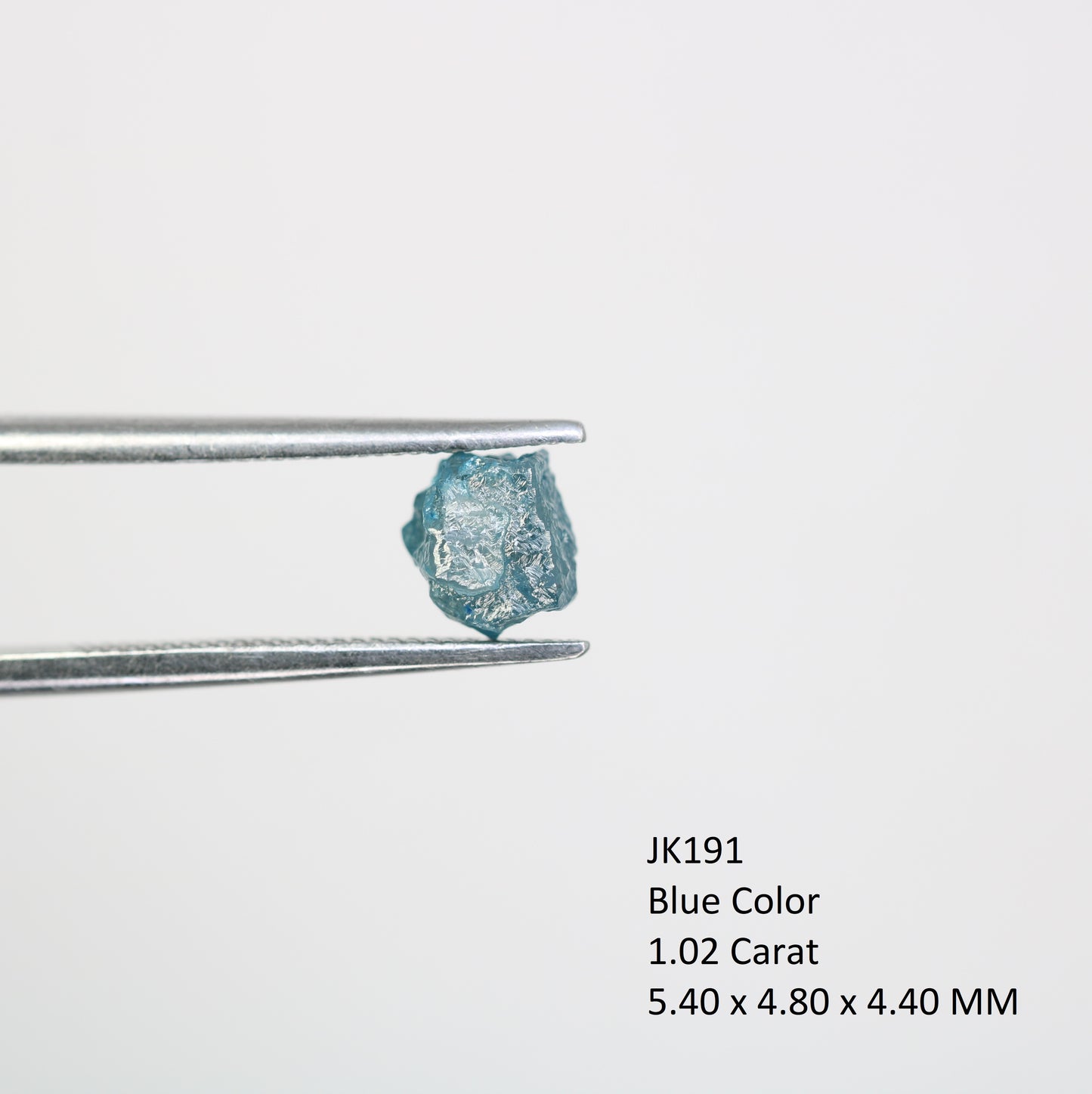 1.02 CT Raw Irregular Cut Rough Blue Diamond For Engagement Ring - JayKrishna Diamond