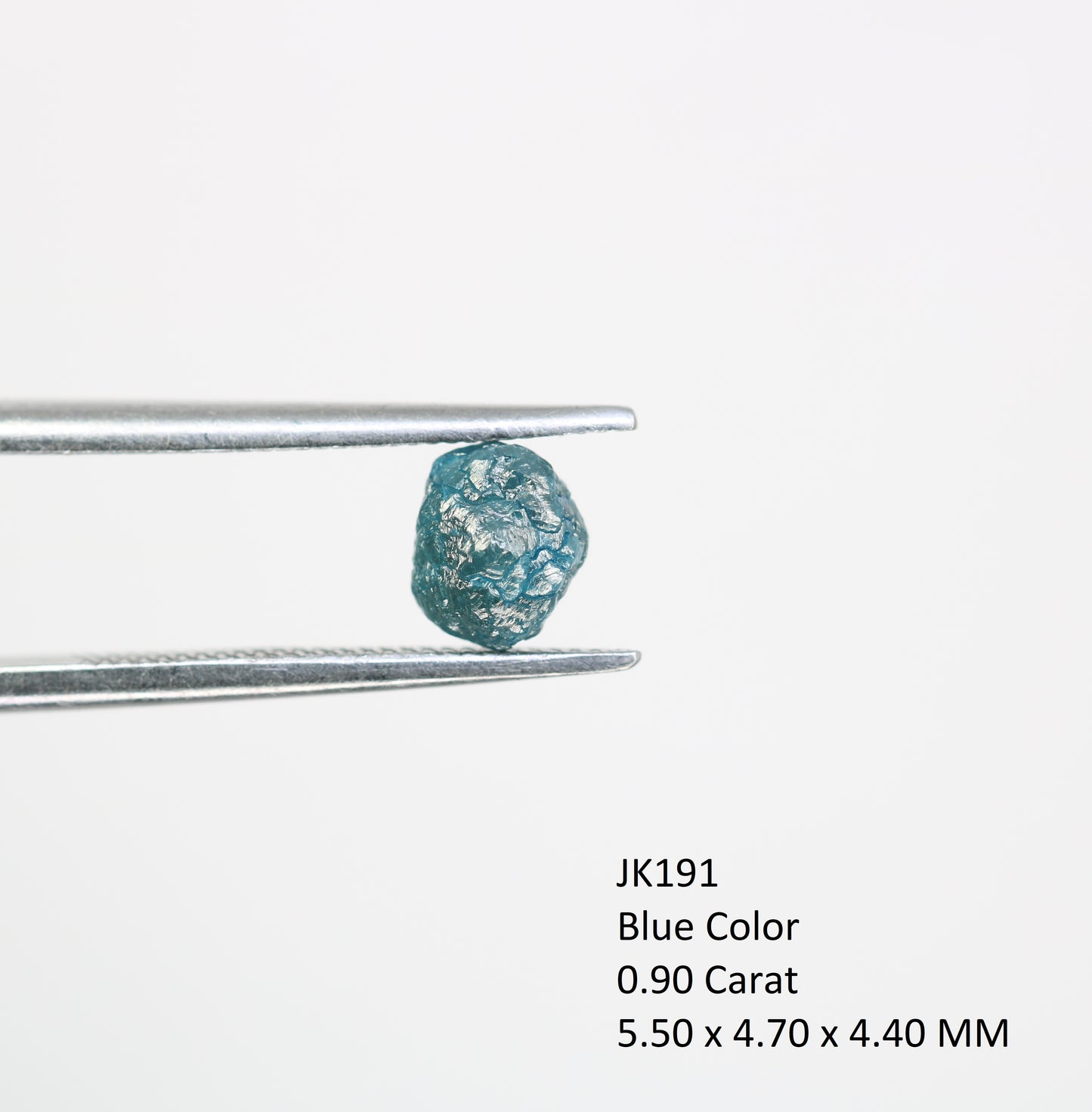 0.90 CT Rough Raw Irregular Cut Blue Diamond For Engagement Ring - JayKrishna Diamond