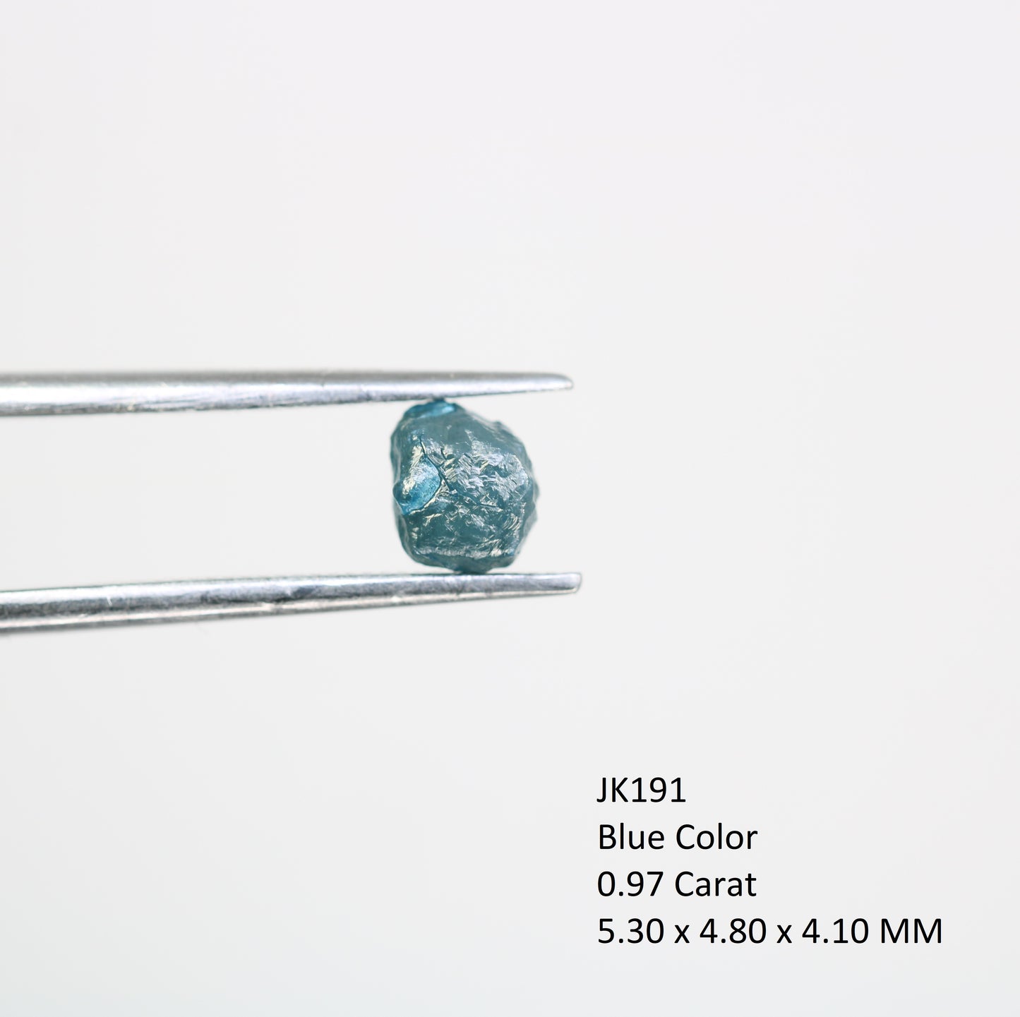 0.97 CT Blue Rough Raw Natural Diamond For Engagement Ring - JayKrishna Diamond