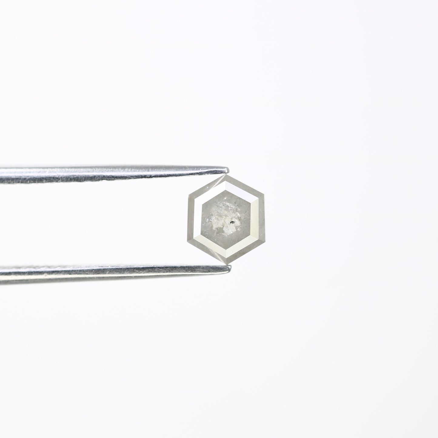 1.40 Carat Hexagon Shape Salt And Pepper Color Loose Diamond For Galaxy Ring - JayKrishna Diamond