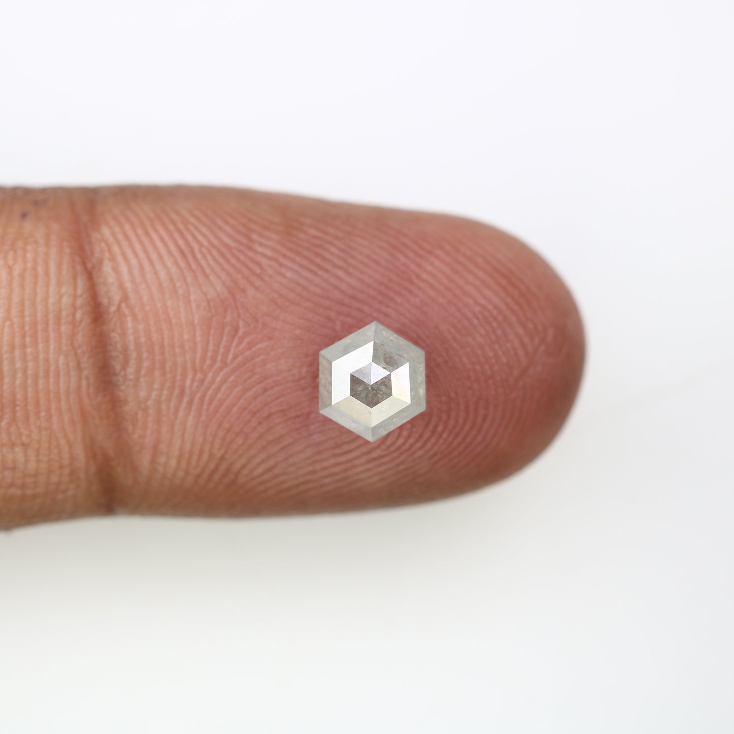 1.40 Carat Hexagon Shape Salt And Pepper Color Loose Diamond For Galaxy Ring - JayKrishna Diamond