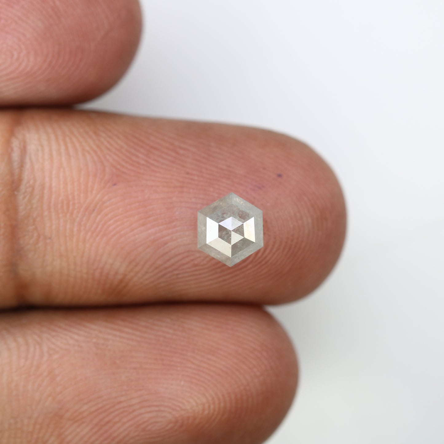 1.40 Carat Hexagon Shape Salt And Pepper Color Loose Diamond For Galaxy Ring - JayKrishna Diamond
