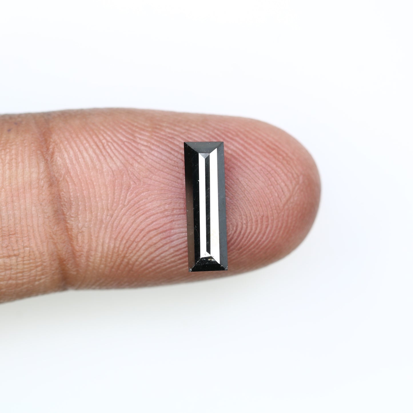 1.25 Carat 12.7 MM Loose Black Color Baguette Shape Diamond For Diamond Pendant - JayKrishna Diamond