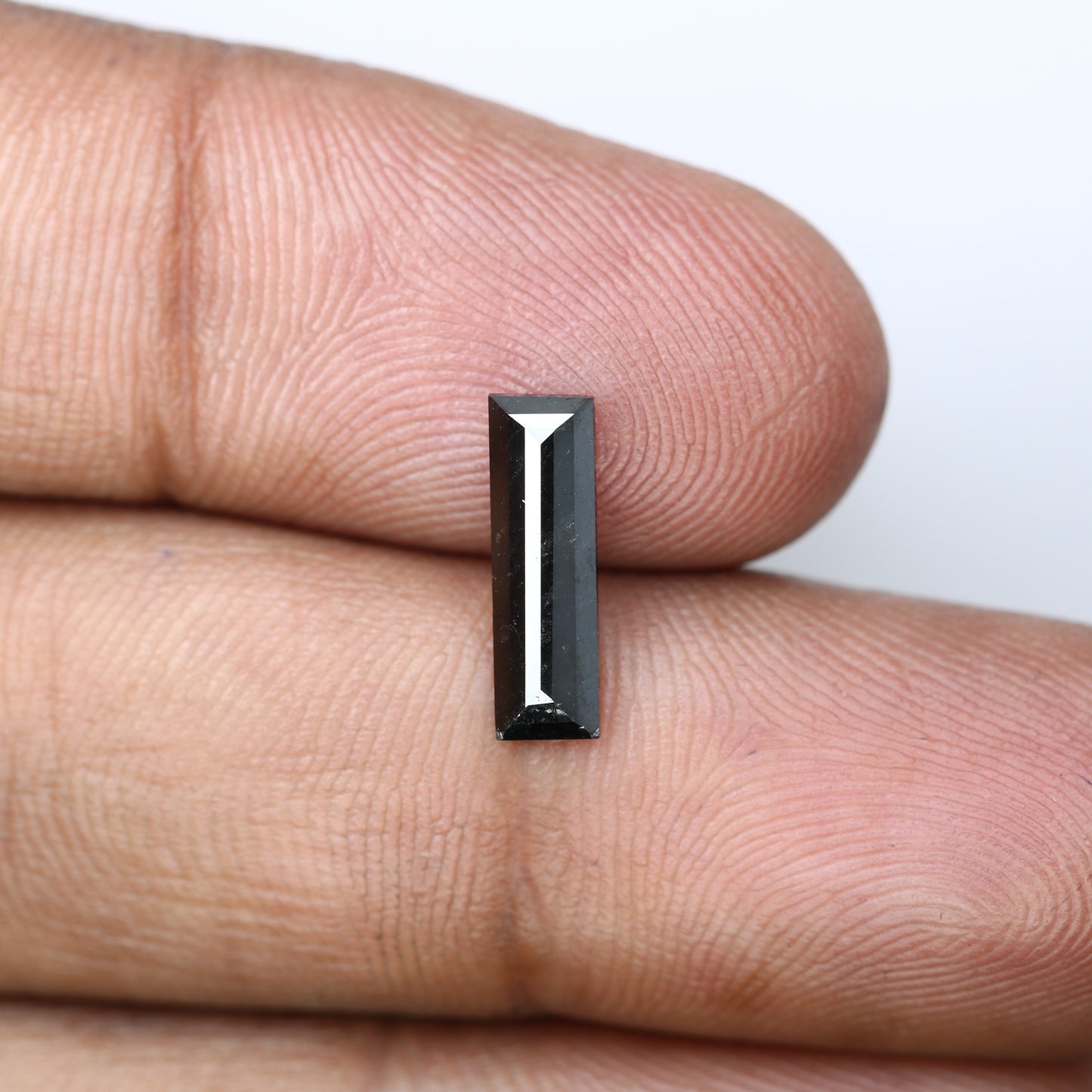 1.25 Carat 12.7 MM Loose Black Color Baguette Shape Diamond For Diamond Pendant - JayKrishna Diamond