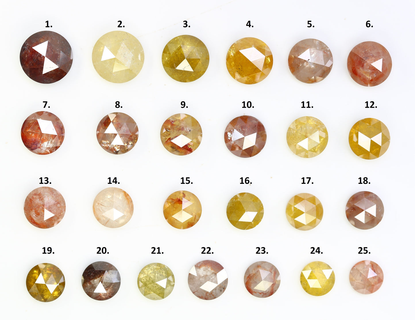 Unique Multicolor Round Rose Cut Diamonds | 0.40 CT - 1.71 CT | Perfect for Jewelry - JayKrishna Diamond