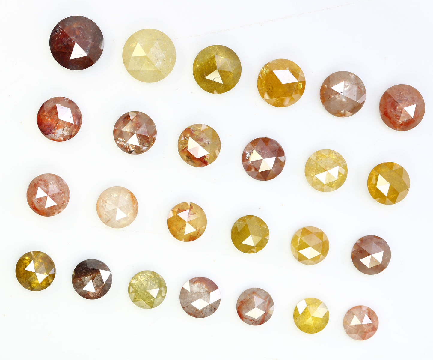 Unique Multicolor Round Rose Cut Diamonds | 0.40 CT - 1.71 CT | Perfect for Jewelry - JayKrishna Diamond