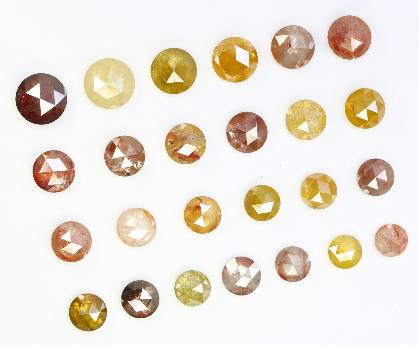 Unique Multicolor Round Rose Cut Diamonds | 0.40 CT - 1.71 CT | Perfect for Jewelry - JayKrishna Diamond