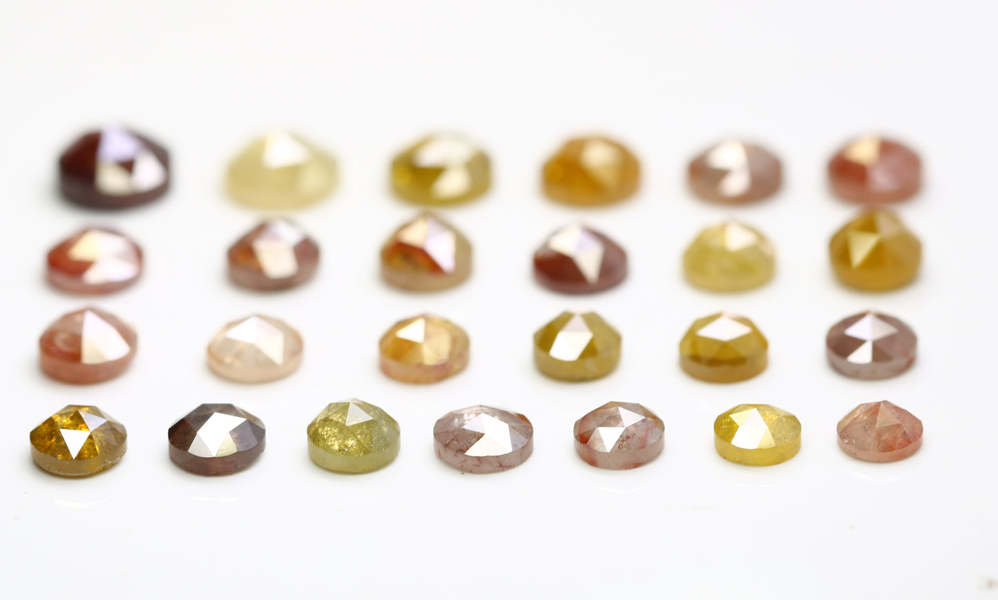 Unique Multicolor Round Rose Cut Diamonds | 0.40 CT - 1.71 CT | Perfect for Jewelry - JayKrishna Diamond