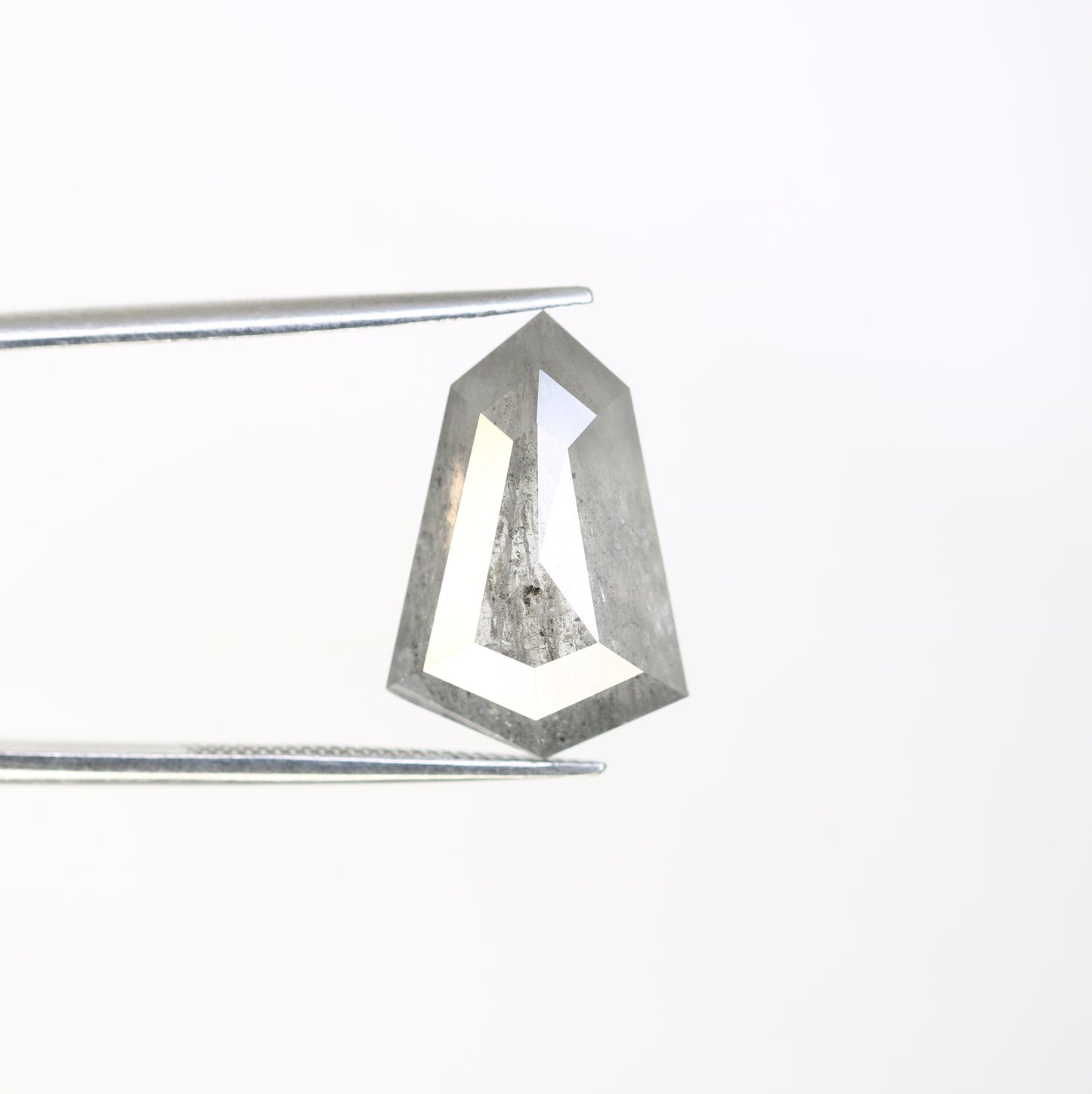 6.60 CT 16.00 CT Natural Shield Shape Salt And Pepper Diamond For Engagement Ring - JayKrishna Diamond