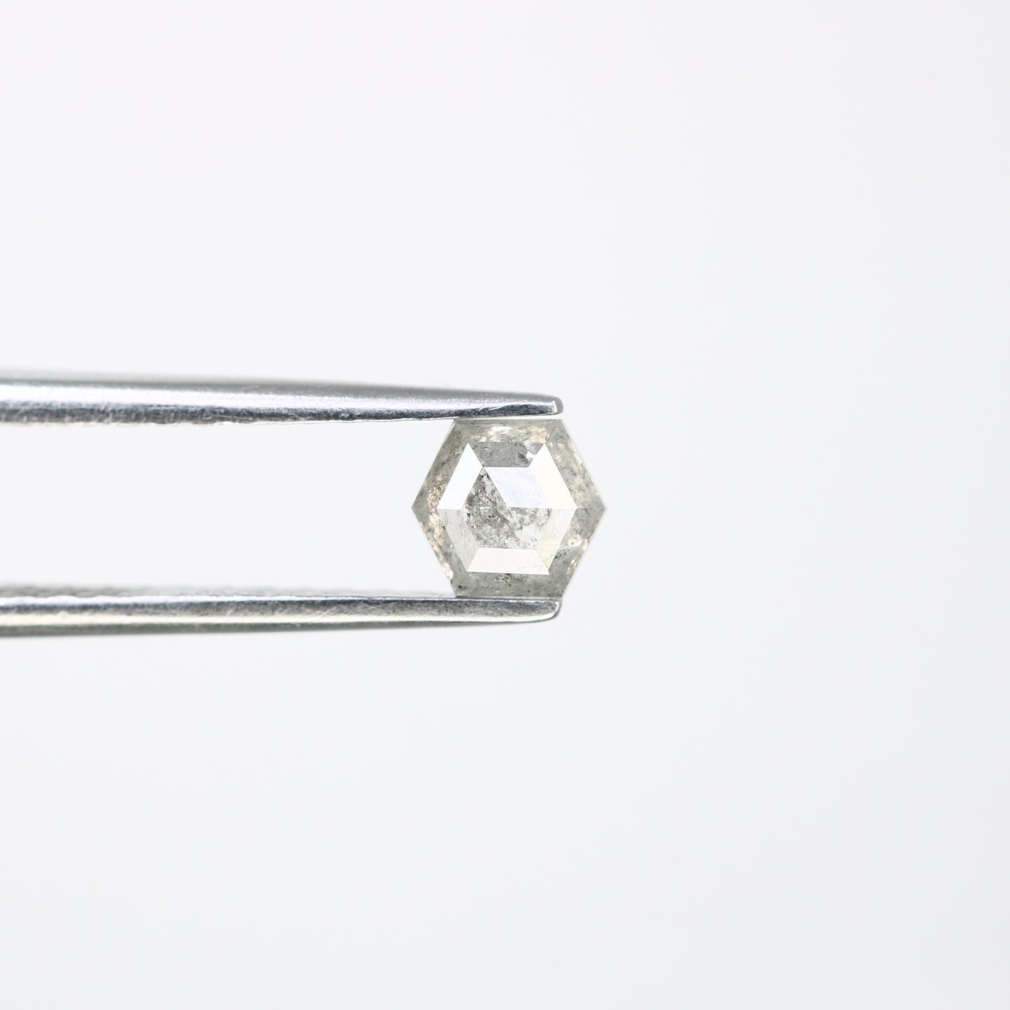 0.56 Carat Hexagon Cut Salt and Pepper Diamond – Unique Loose Gem for Alternative Engagement Rings - JayKrishna Diamond