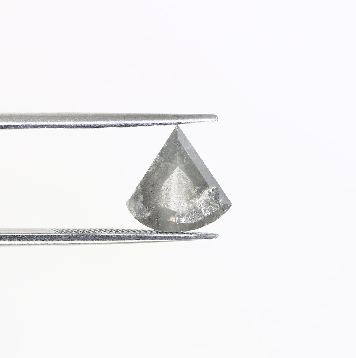 2.05 CT Salt And Pepper Triangle Shape Diamond For Engagement Ring - JayKrishna Diamond
