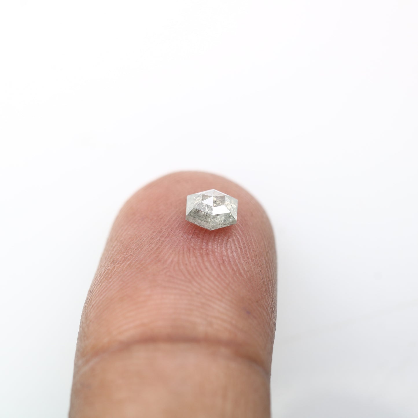 0.56 Carat Hexagon Cut Salt and Pepper Diamond – Unique Loose Gem for Alternative Engagement Rings - JayKrishna Diamond
