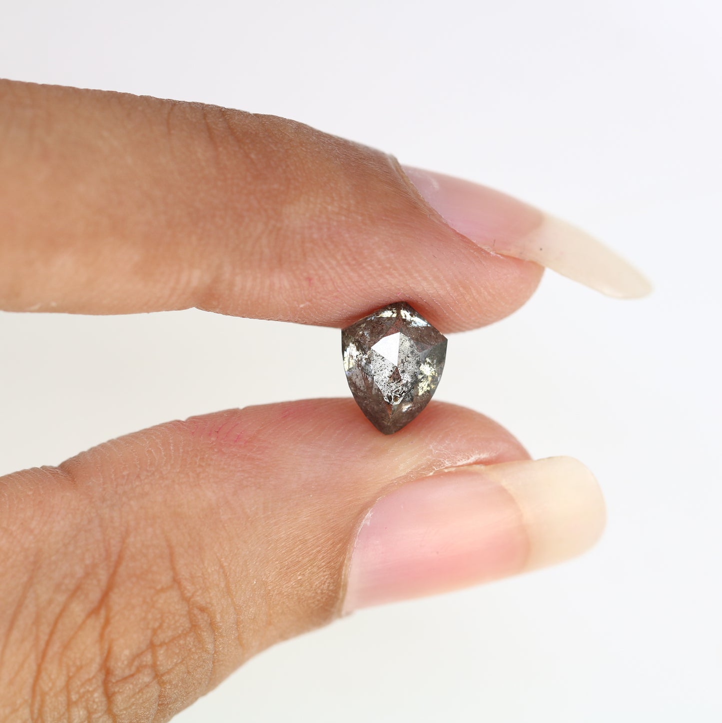 1.50 CT Salt And Pepper Geometric Shaped Diamond For Wedding Ring - JayKrishna Diamond