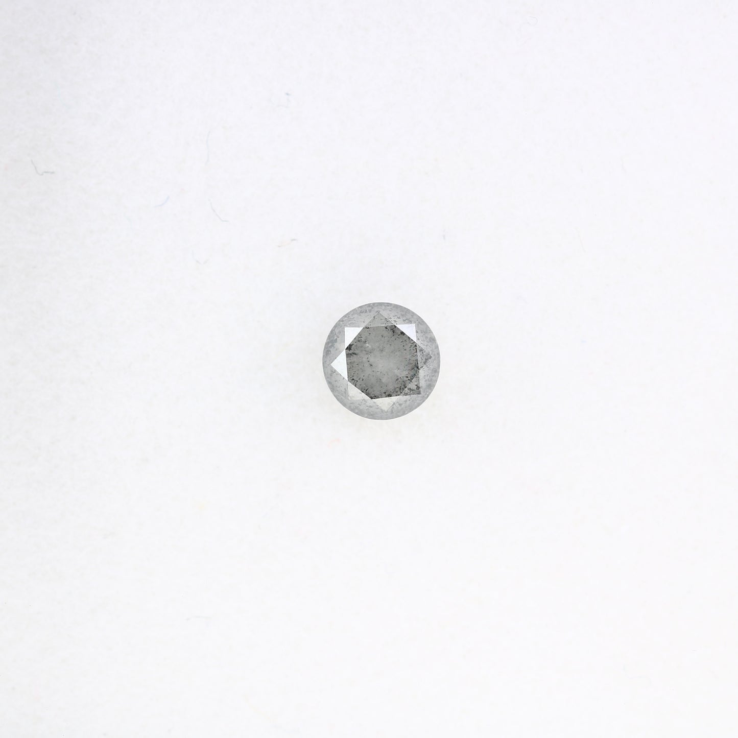 0.61 Carat 4.8MM Loose Salt and Pepper Round Brilliant Cut Diamond: Natural Grey Diamond for Elegant Engagement Rings - JayKrishna Diamond