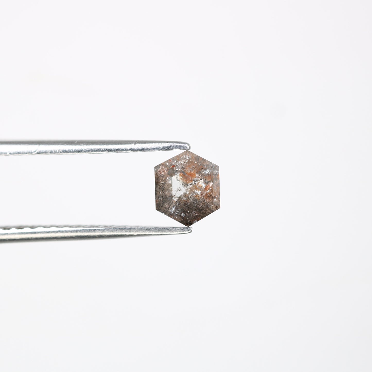 0.71 Carat Hexagon Shape Salt And Pepper Loose Diamond For Wedding Ring - JayKrishna Diamond