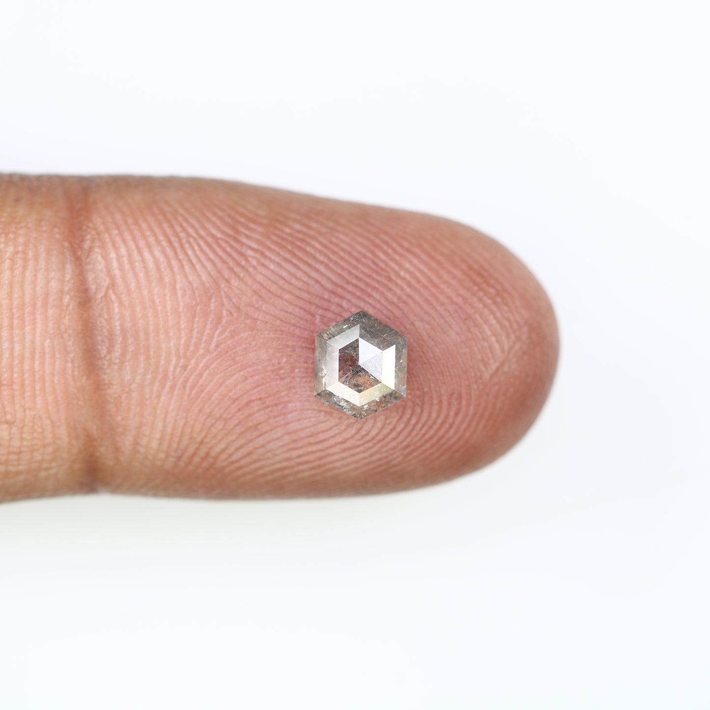 0.71 Carat Hexagon Shape Salt And Pepper Loose Diamond For Wedding Ring - JayKrishna Diamond
