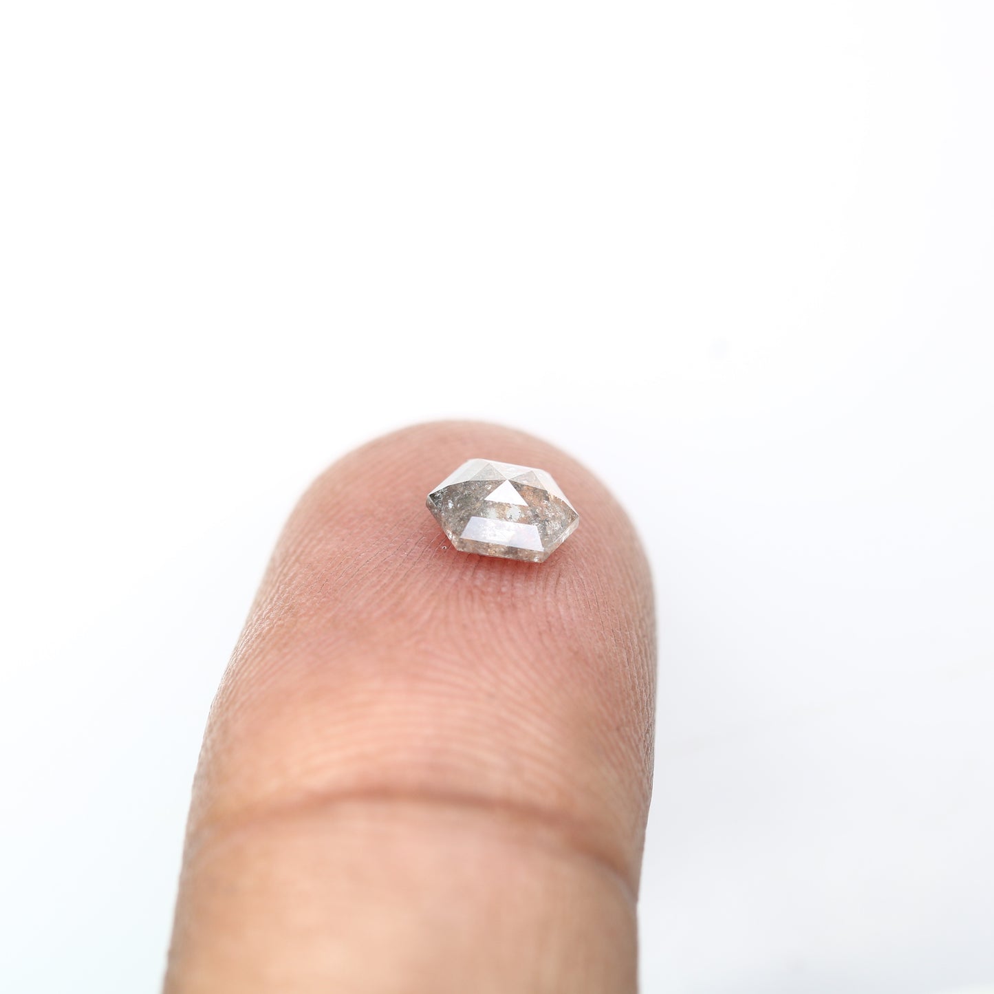 0.71 Carat Hexagon Shape Salt And Pepper Loose Diamond For Wedding Ring - JayKrishna Diamond