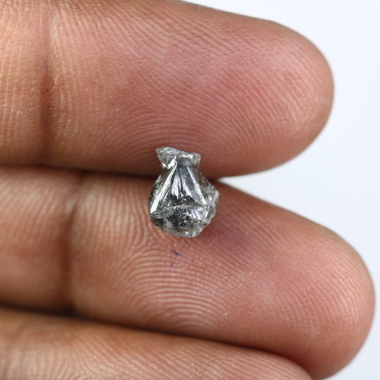 2.68 CT Raw Salt And Pepper Uncut Rough Diamond For Engagement Ring - JayKrishna Diamond