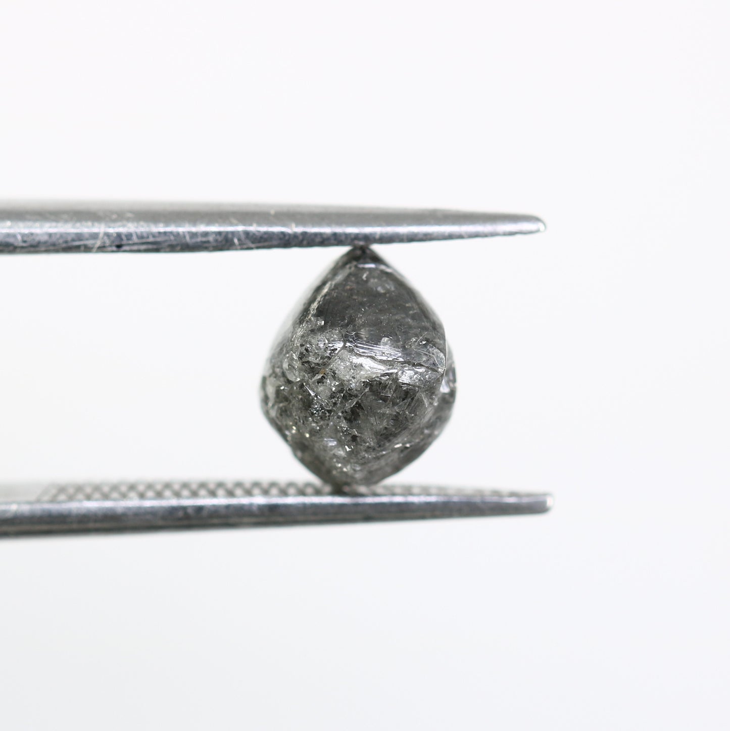1.99 CT Irregular Cut Raw Salt And Pepper Rough Diamond For Engagement Ring - JayKrishna Diamond