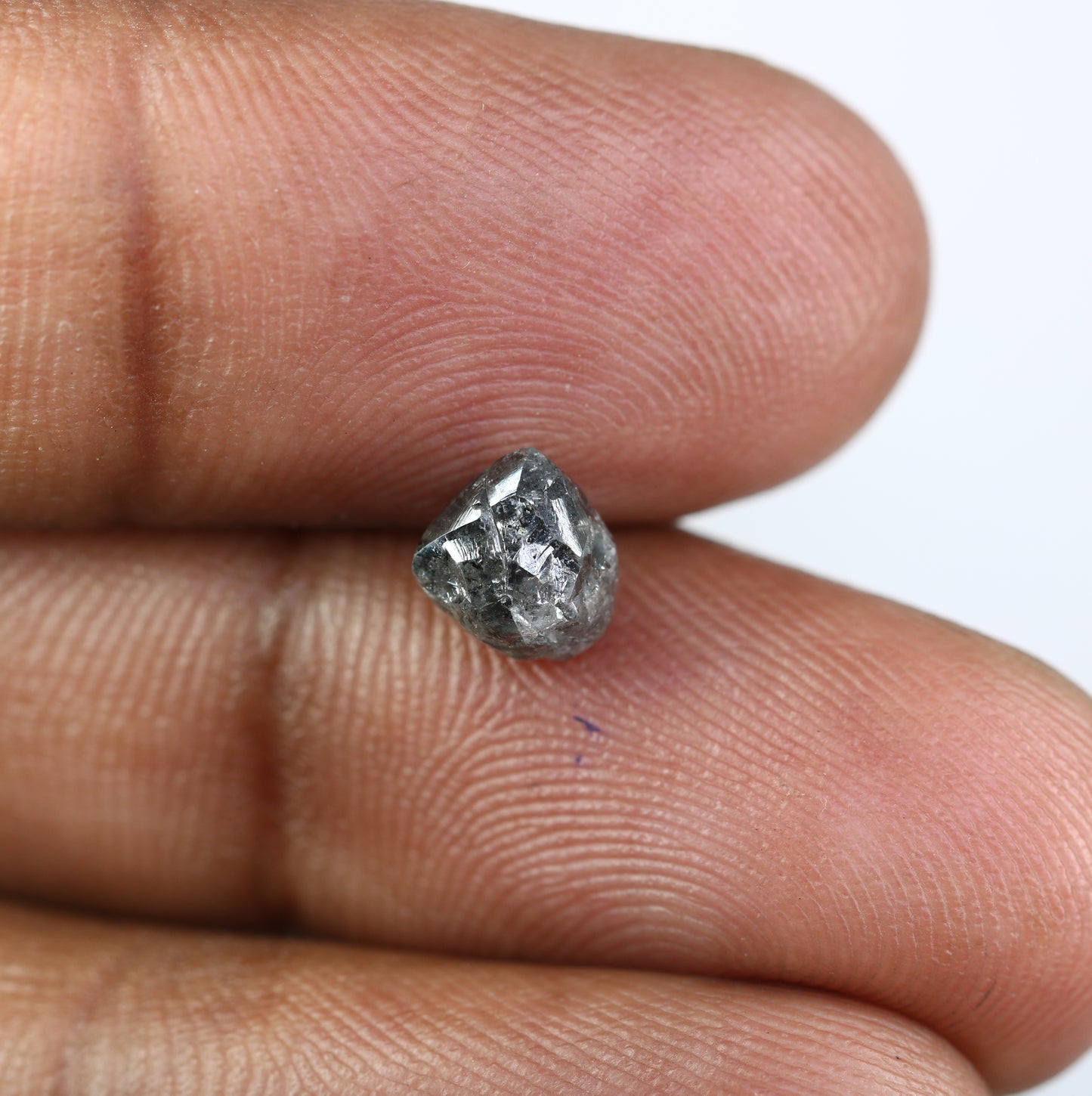1.99 CT Irregular Cut Raw Salt And Pepper Rough Diamond For Engagement Ring - JayKrishna Diamond