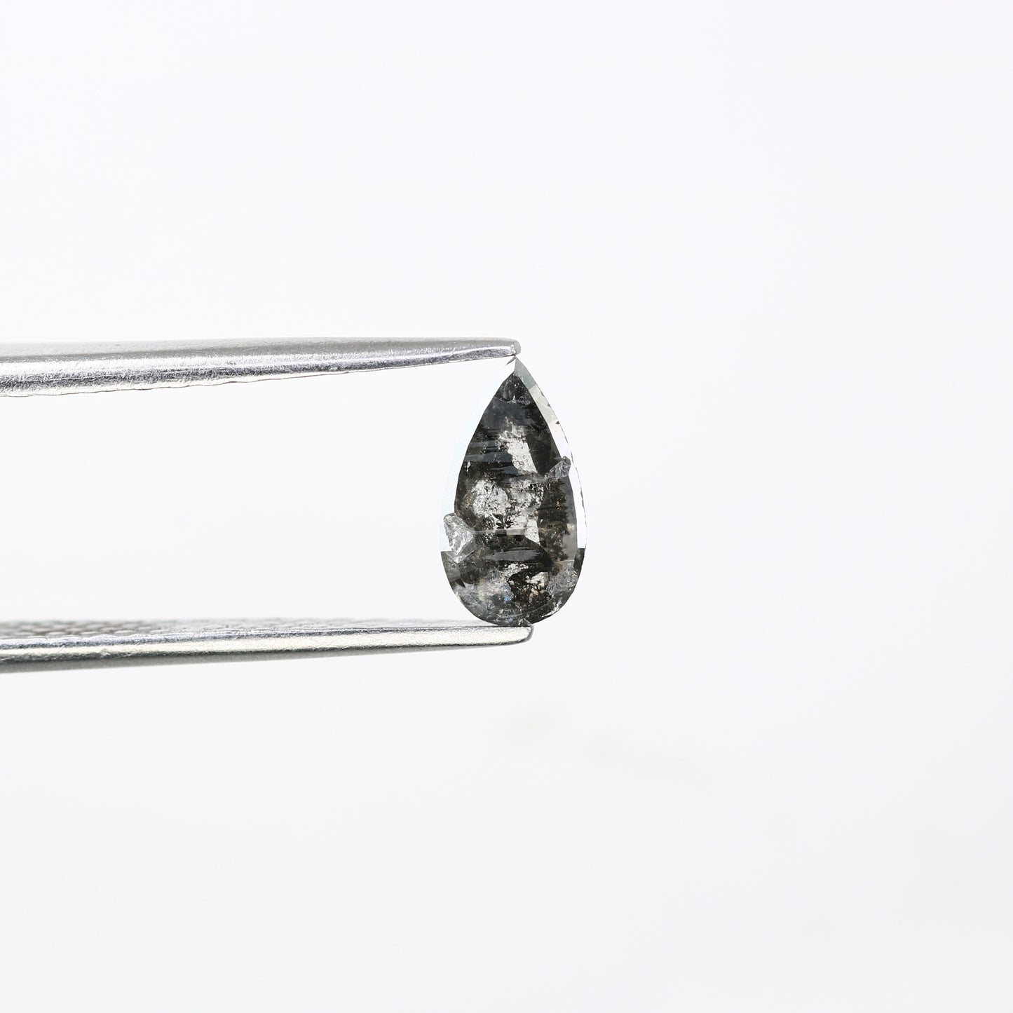 0.57 Carat Pear-Shaped Salt and Pepper Diamond – Unique Loose Gem for Artisan Engagement Rings - JayKrishna Diamond